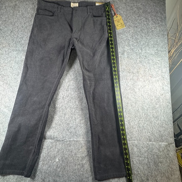 Weatherproof Vintage Mens Iron Gray 38x32 Corduroy 5 Pocket Straight Fit Pants - Picture 2 of 16